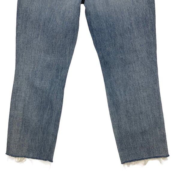 L'AGENCE Adele High Rise Crop Stovepipe Jean 25 Fallbrook Rip Knees - Picture 10 of 12